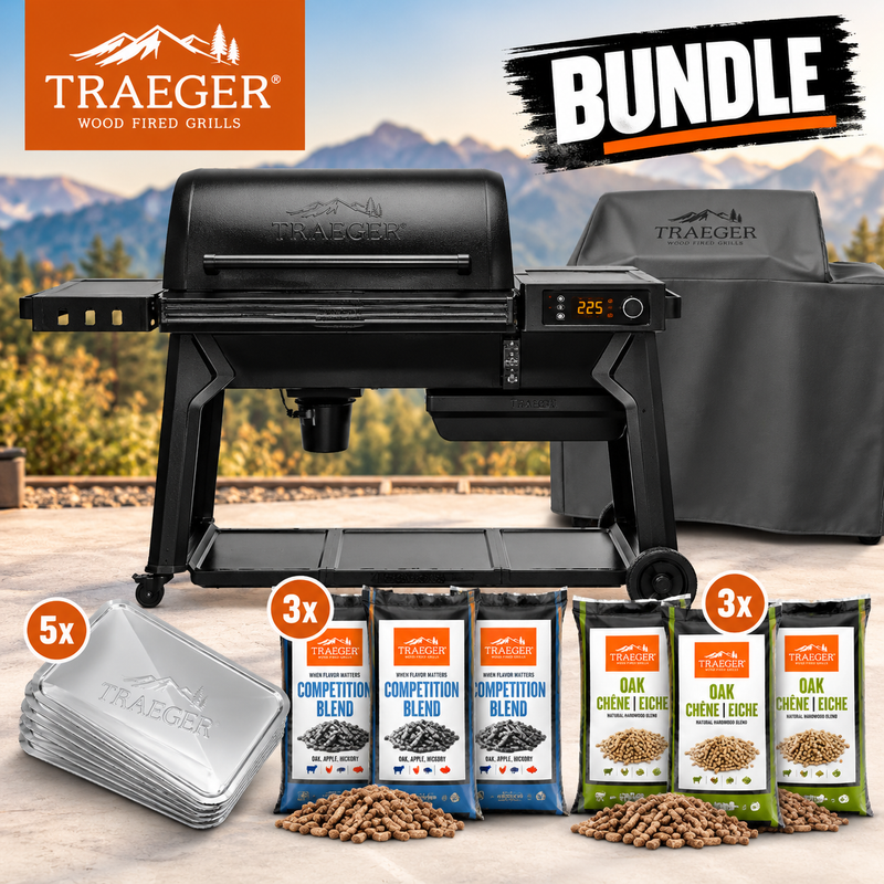 Traeger Woodridge Pro | Bundle | Pelletgrill mit vollem Holz-Geschmack